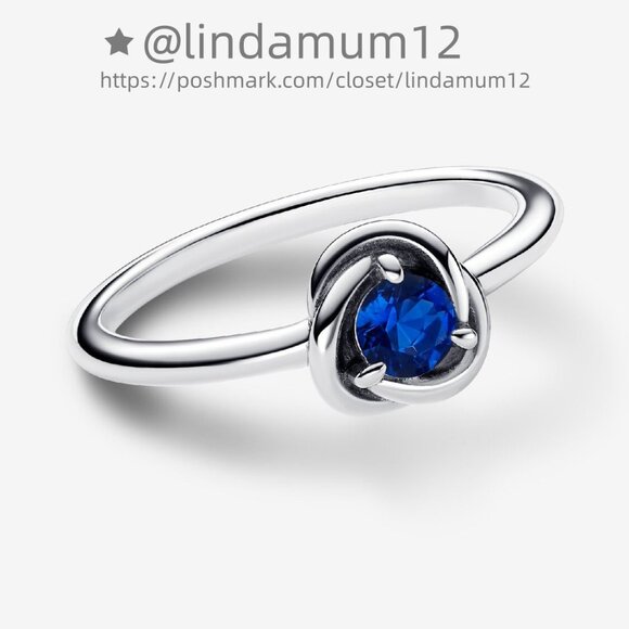 Pandora September Birthstone Eternity Circle Ring - Picture 1 of 5